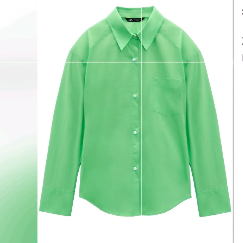 Poplin shirt with shoulder pads